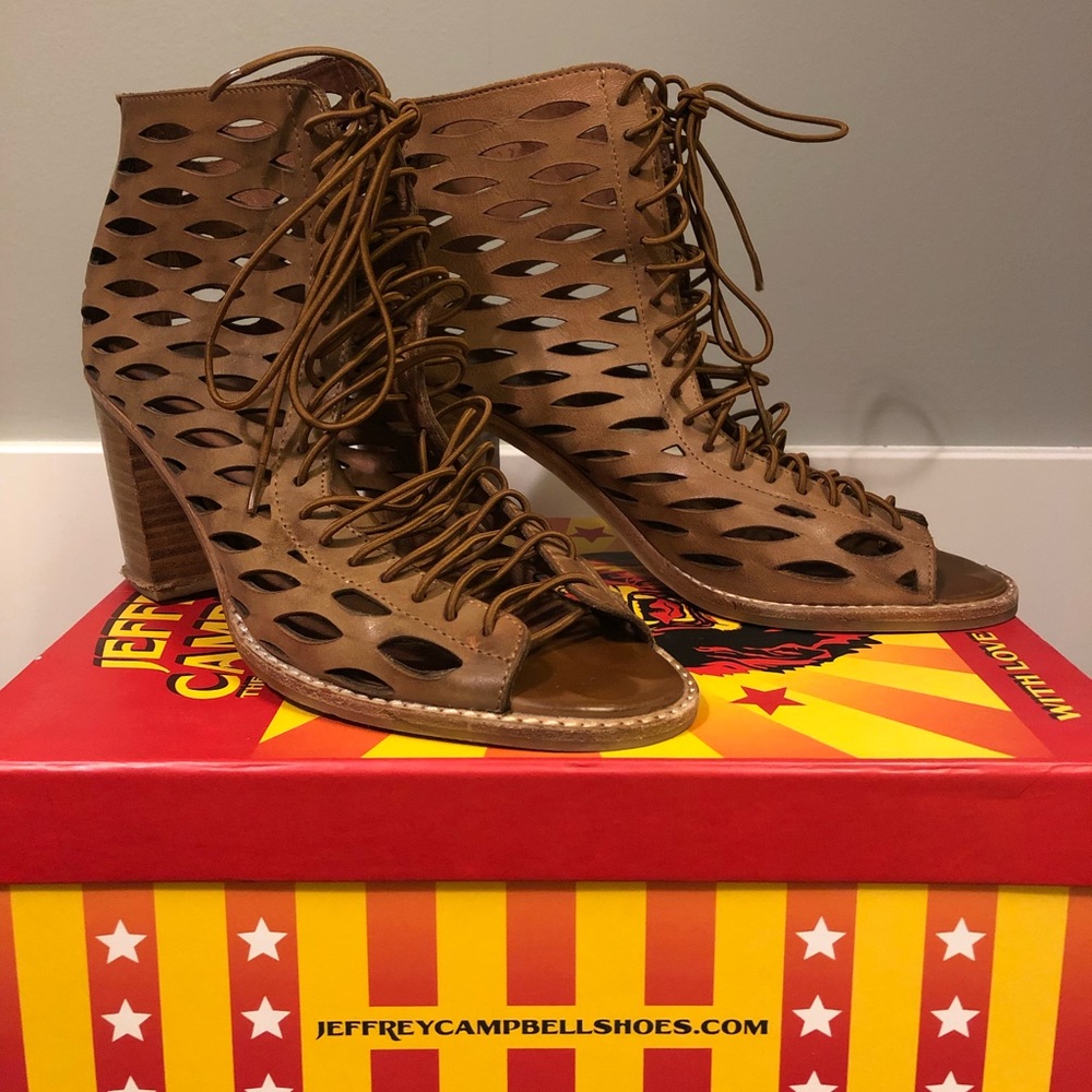 Jeffrey Campbell Leather Lace-up Booties